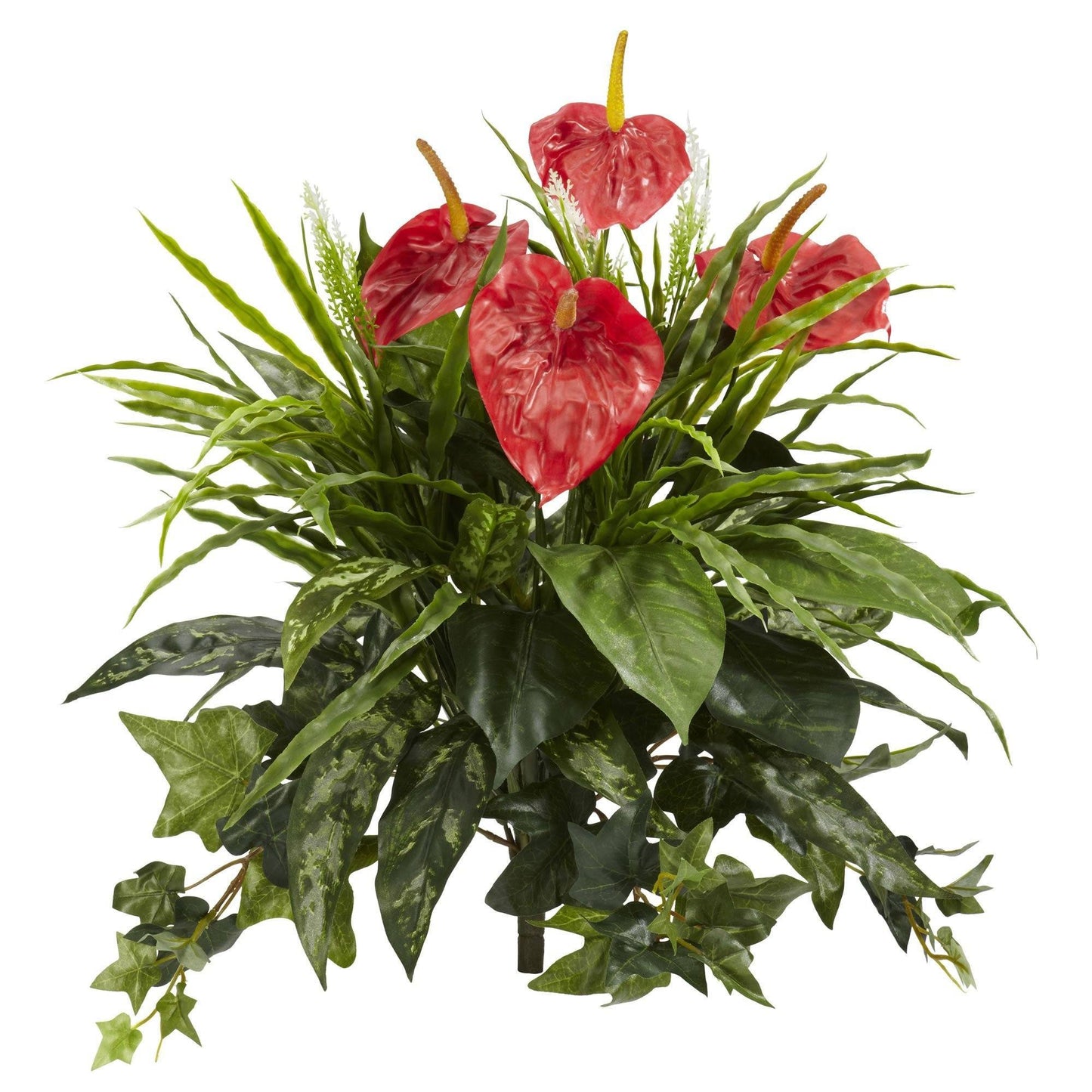 24” Mixed Anthurium Artificial Plant (Set of 2) - Tampa Home & Garden Store