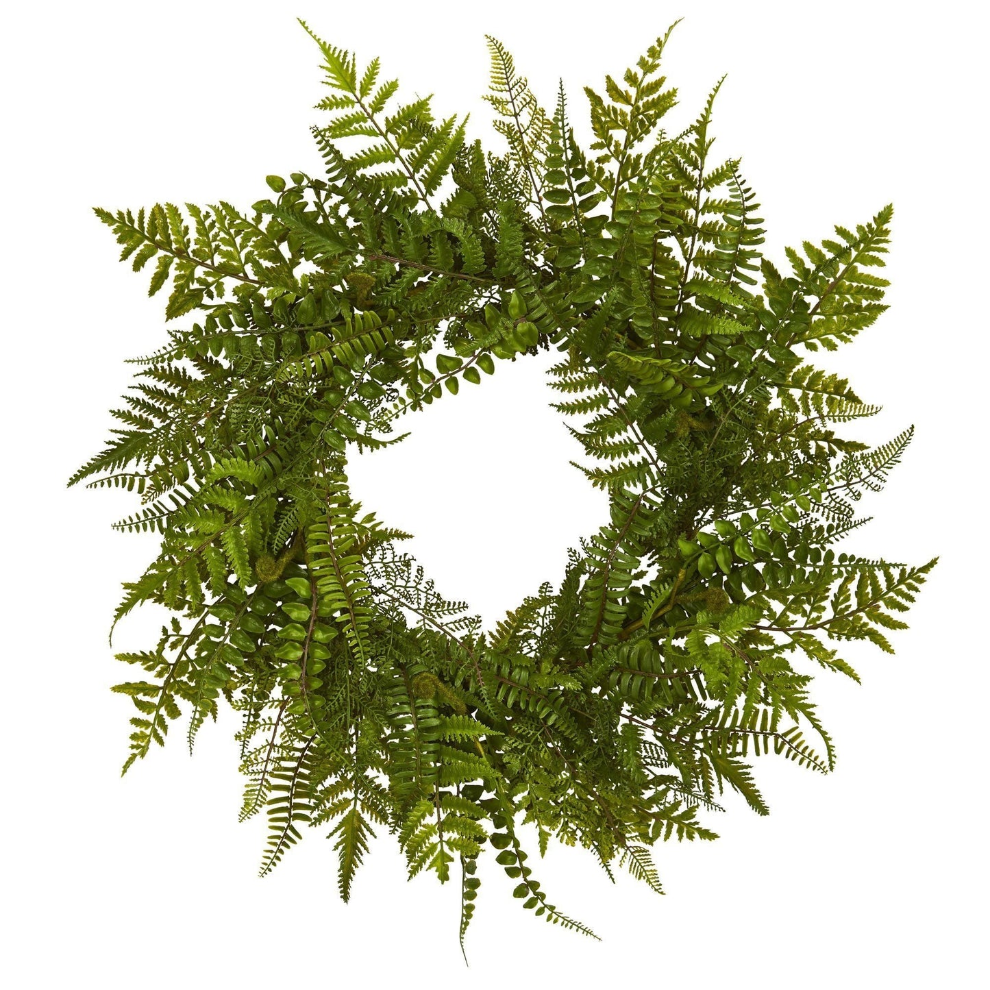 24” Mixed Fern Wreath - Tampa Home & Garden Store