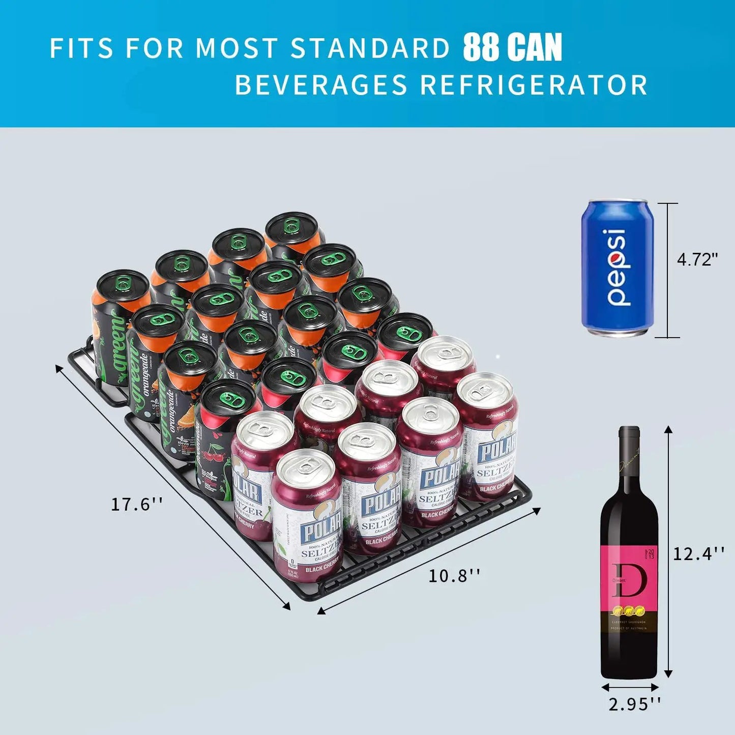 Kismile 24 Inch Metal Wine Fridge with Shelves for bottles and cans on Tampa Home & Garden Store