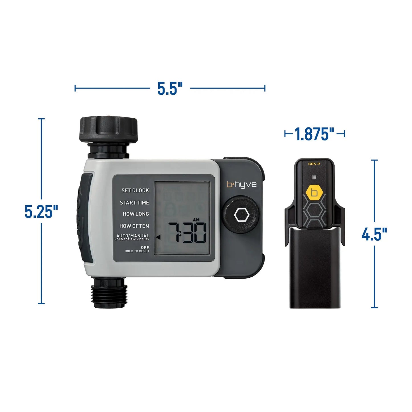 B-Hyve XD Bluetooth Hose Timer with Hub, Orbit Irrigation; grey timer and hub, 2-piece kit on Tampa Home & Garden Store