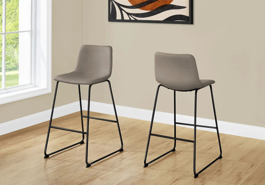 Bar height bar stools gray seats with black metal legs, set of 2, Unique Piece Furniture on Tampa Home & Garden Store