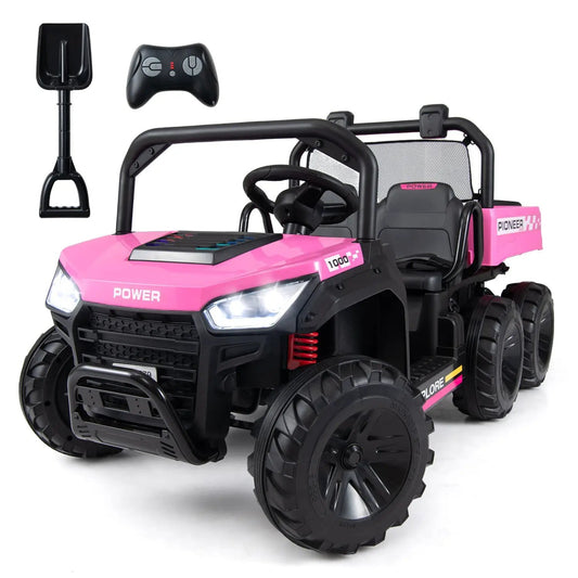 24V 2 Seater Kids Ride on Dump Truck 4WD Lights
