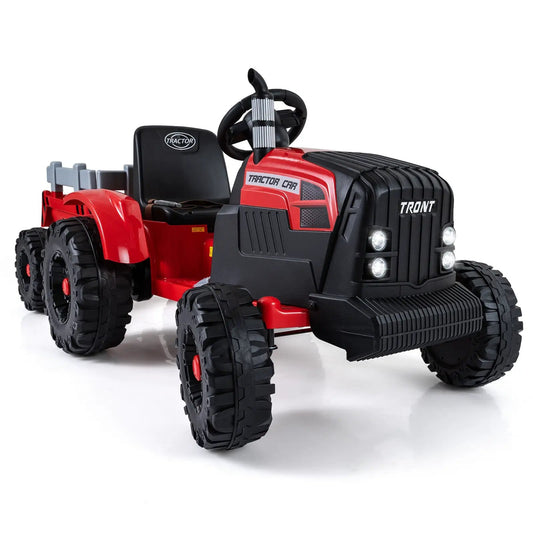 24V Kids Ride on Tractor with Detachable Trailer