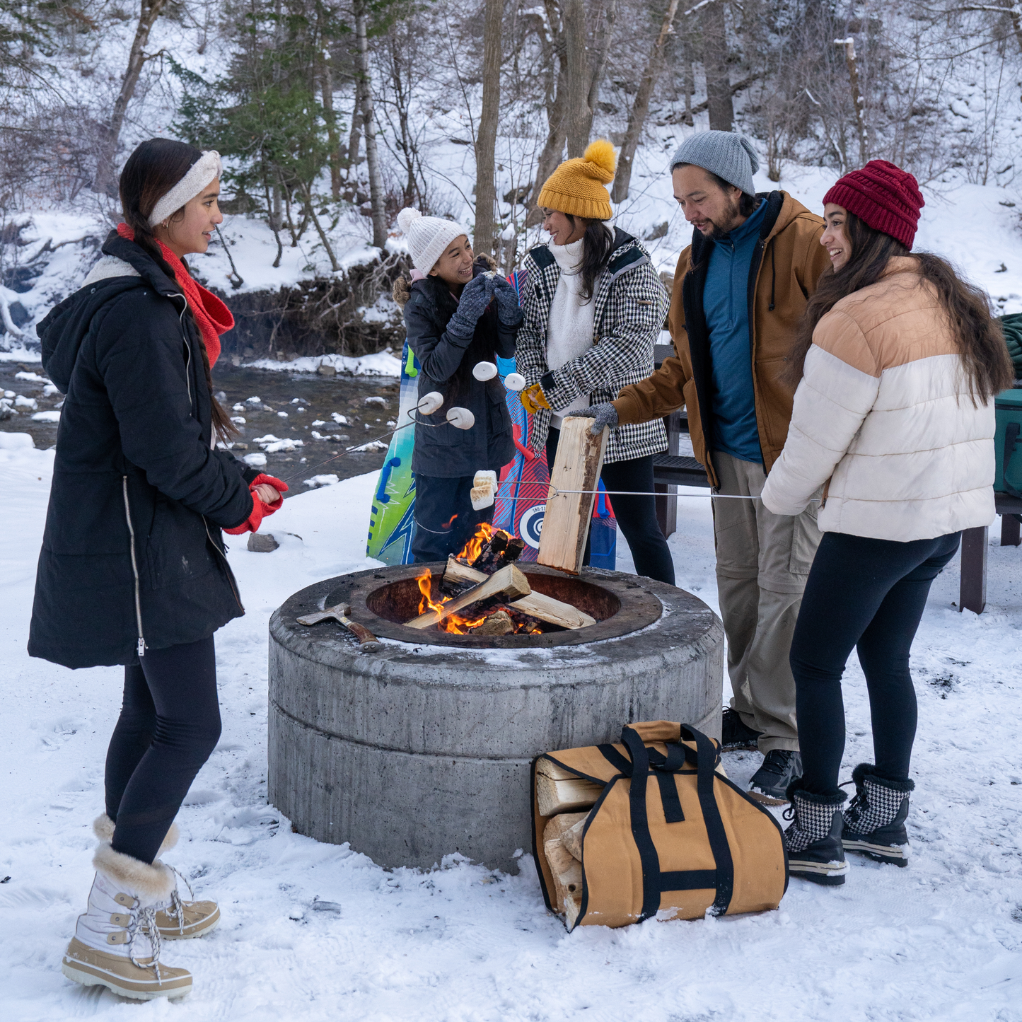 Boat Shape Canvas Firewood Log Carriers