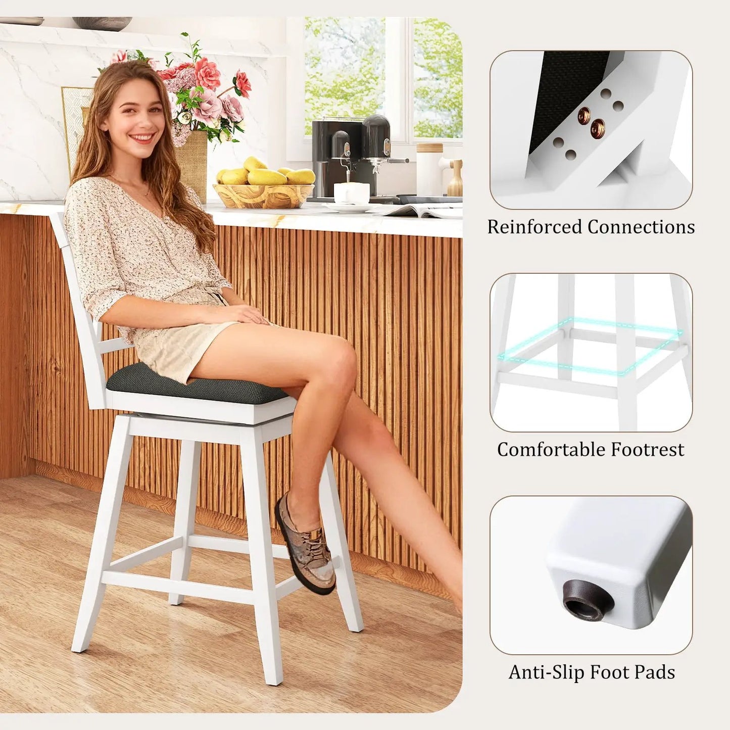 Counter Height Swivel Bar Stools With Seat