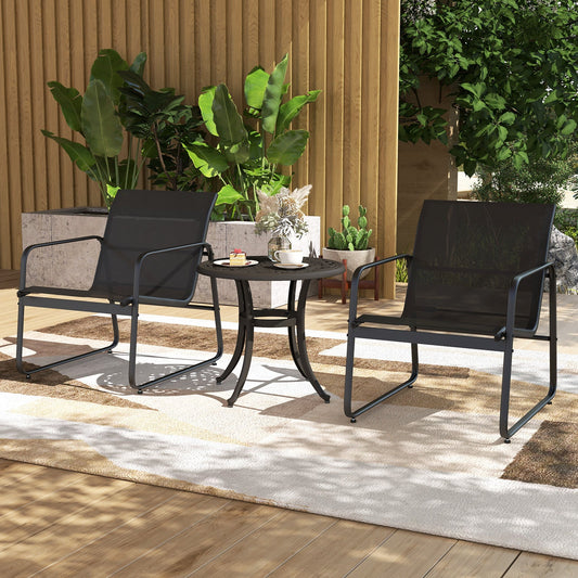 24 Inch Patio Side Table with Adjustable Footpads for Poolside Backyard Balcony-Rustic Brown - Tampa Home & Garden Store
