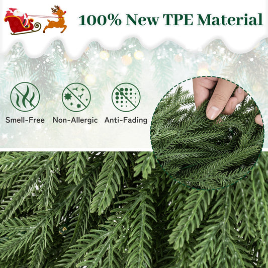 24-Inch Pre-lit Christmas Wreath with 108 branch tips and 35 warm white LEDs for wall/window on Tampa Home & Garden Store
