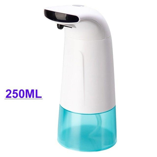 Stevvex 250ml automatic foam soap dispenser white with blue reservoir touchless sensor on Tampa Home & Garden Store