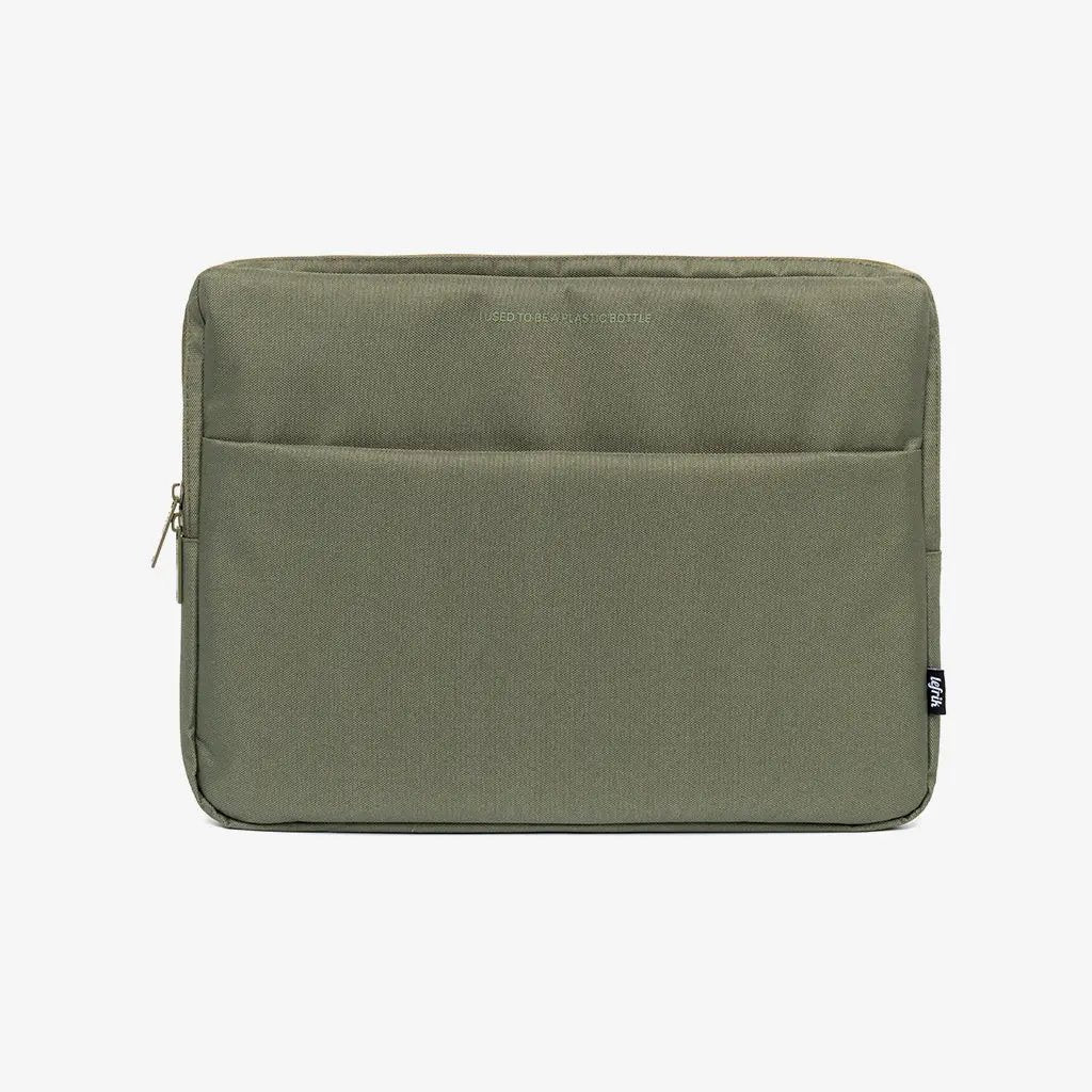 Capture 13-inch laptop case olive water resistant by Lefrik USA with front pocket on Tampa Home & Garden Store