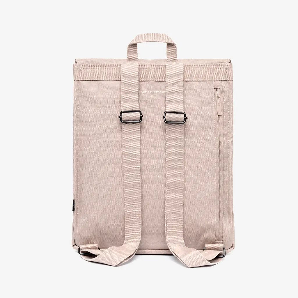 Slim Handy Mini Backpack with Laptop Sleeve Ash Lefrik USA, light gray fabric dual straps on Tampa Home & Garden Store