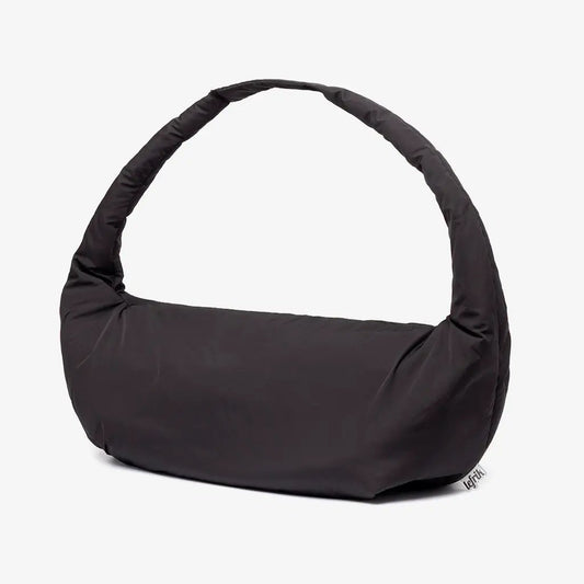 Myra Bag Black Recycled Shoulder Bag Lefrik USA with padded crescent strap on Tampa Home & Garden Store