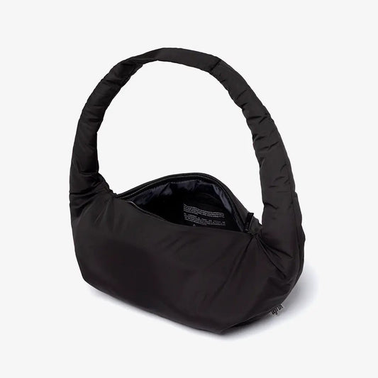 Myra Mini Bag Black with circular padded handle Lefrik USA shoulder bag on Tampa Home & Garden Store