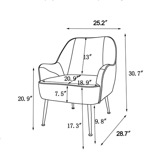 Modern soft white Teddy fabric ivory chair with ergonomic features featuring gold legs and adjustable legs