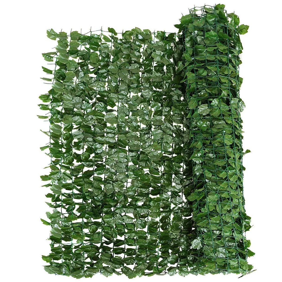 Faux ivy leaf privacy fence panel DirectDeals green ivy on lattice mesh 59 x 118 in on Tampa Home & Garden Store
