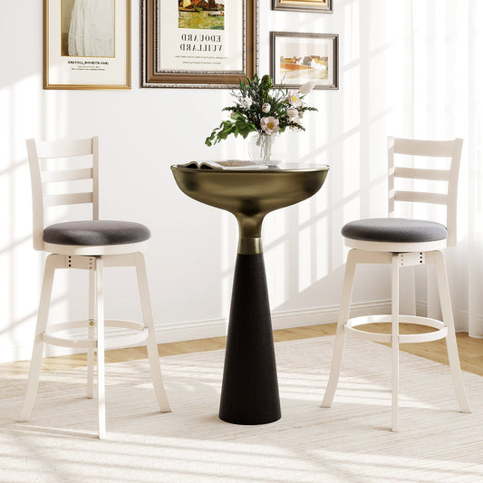 25"/30.5" Swivel Barstools Set of 2 360° Rotating Bar/Counter Height Chairs with Upholstered Seat - Tampa Home & Garden Store