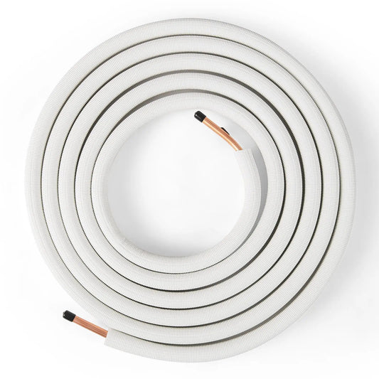 DirectDeals 25 ft mini split line set with copper tubing and white outer sleeve on Tampa Home & Garden Store