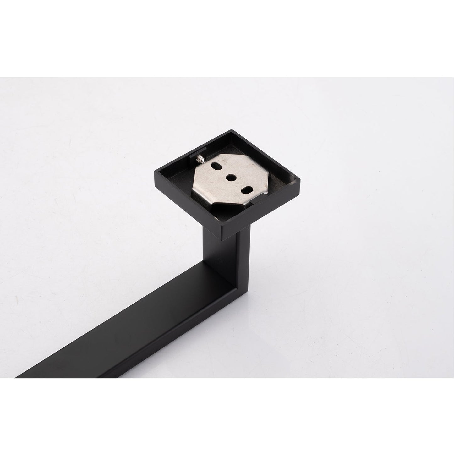 9-Piece Bathroom Hardware Set by HouseOfZazla in black metal with square mounting bracket on Tampa Home & Garden Store