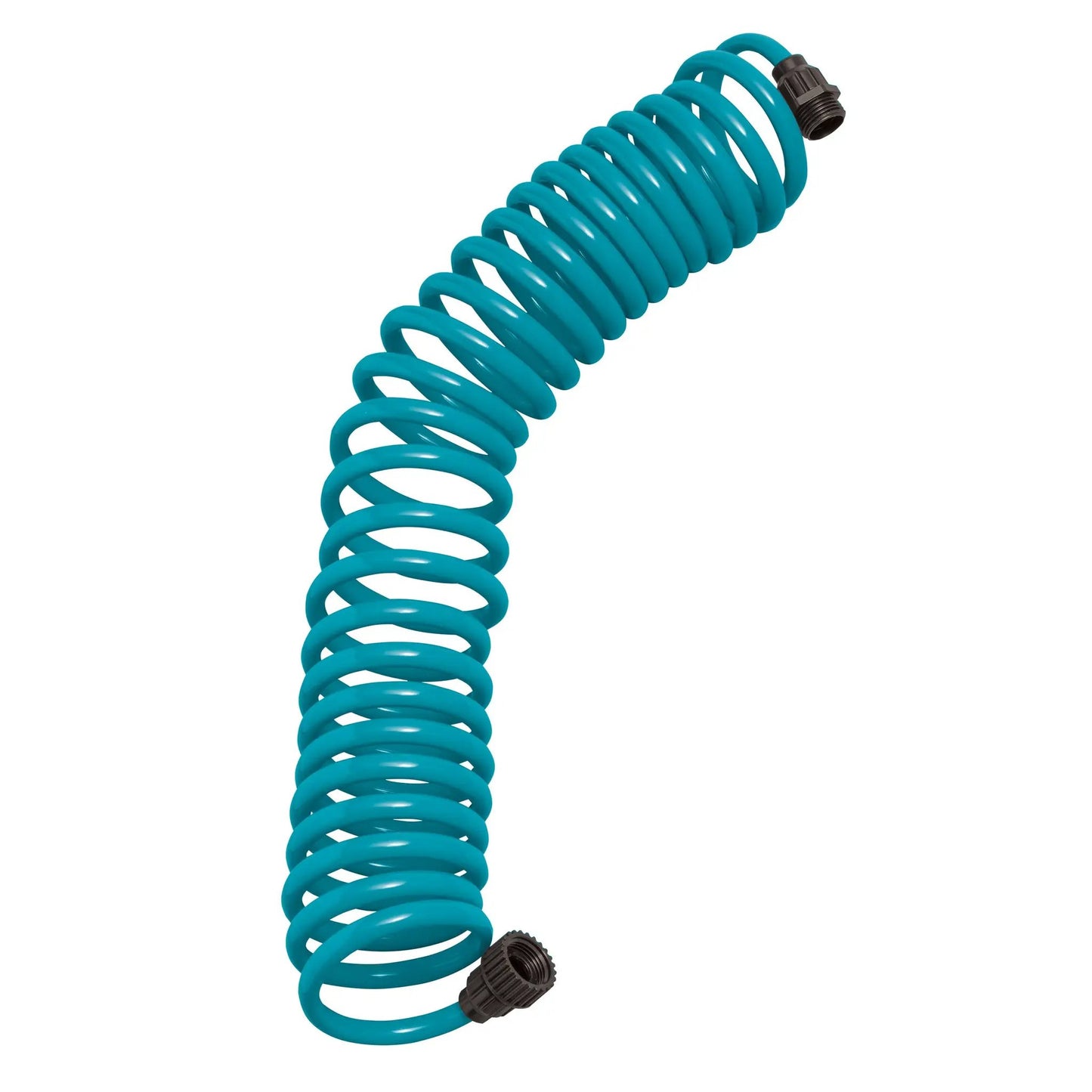 25 ft Blue Coil Hose with 8 Pattern Nozzle Orbit Irrigation garden hose on Tampa Home & Garden Store