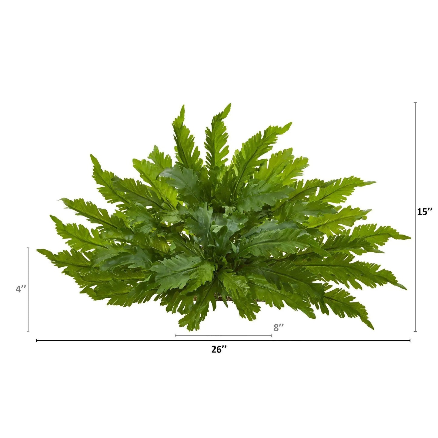 Fern Ledge Plant 26-inch artificial Nearly Natural with lush green foliage on Tampa Home & Garden Store