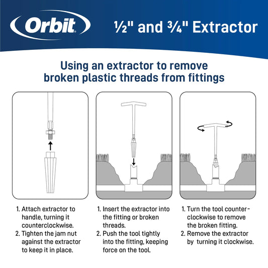 Riser extractor for 1/2 in and 3/4 in fittings by Orbit Irrigation on Tampa Home & Garden Store