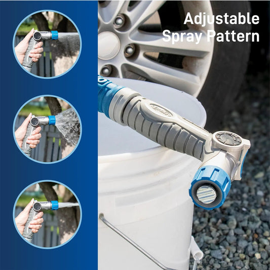 Orbit Adjustable Metal Thumb Control Nozzle garden hose spray nozzle with blue dial on Tampa Home & Garden Store
