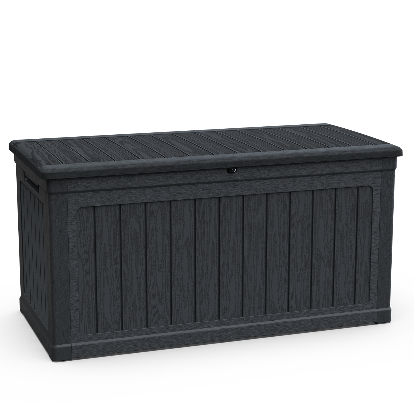 230 Gallon Large Outdoor Storage XXL Deck Box by HouseOfZazla charcoal woodgrain texture on Tampa Home & Garden Store