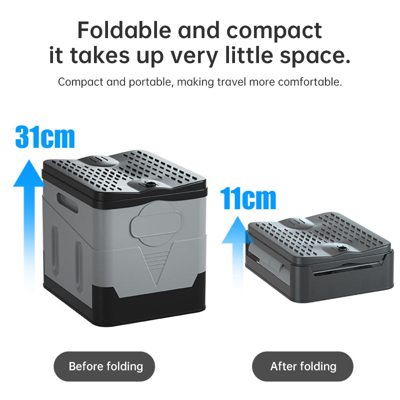 Inodoro de camping portátil plegable: uso adulto/infantil, autónomo, con tapa y asiento.