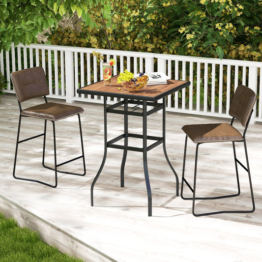 27.5 Inches Patio Bar Table for Garden Backyard Poolside - Tampa Home & Garden Store