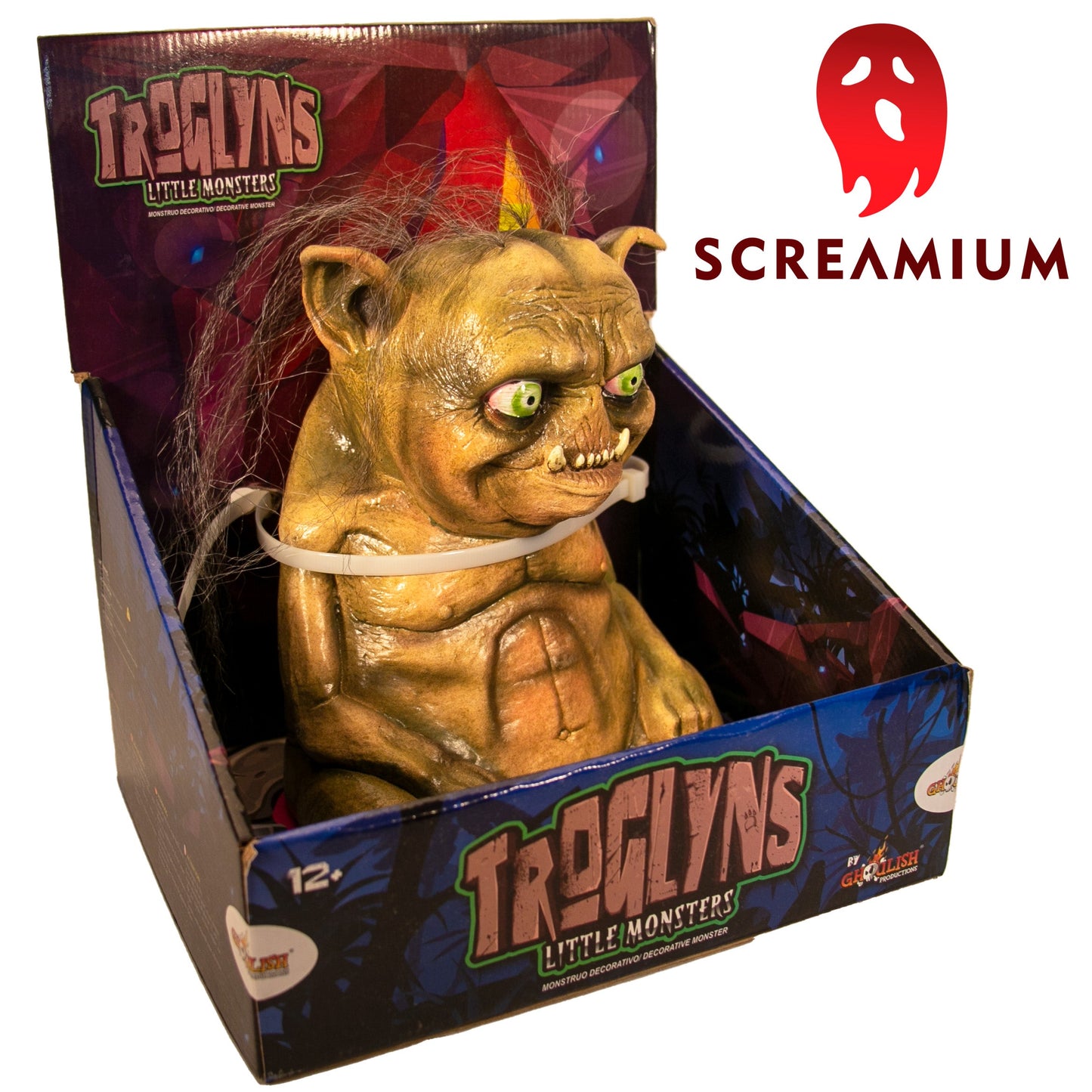 Troglyns FUNGUS Prop Troll Gremlin Monster with Stringy Hair Halloween Decoration