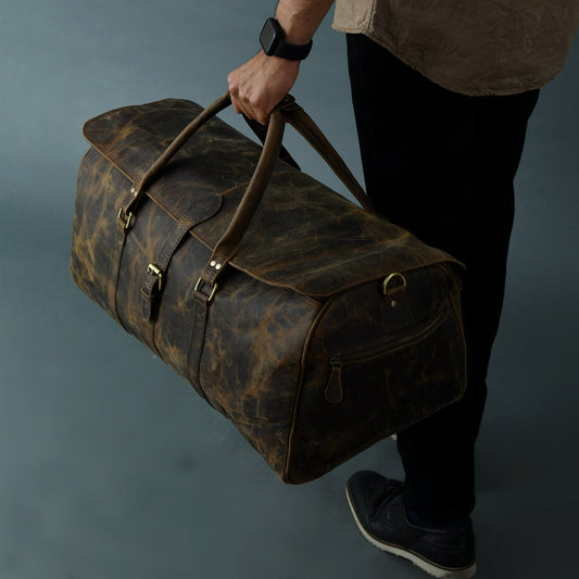 The Bolton Flap Duffel- Dark Brown - Tampa Home & Garden Store