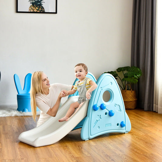 Freestanding Baby Slide Indoor First Play Climber Slide Set for Boys Girls -Blue - Tampa Home & Garden Store