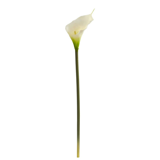 Nearly Natural 28 inch Calla Lily artificial flower stem with white bloom and green stalk on Tampa Home & Garden Store