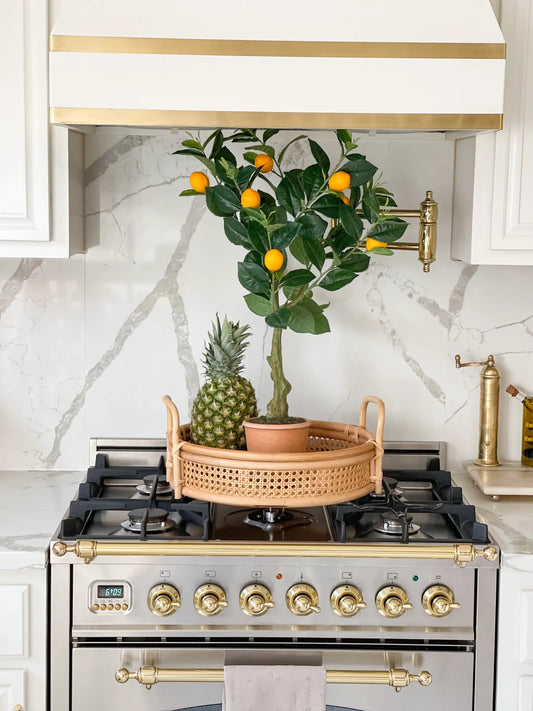28-Inch Lemon Artificial Tree in Planter with green leaves and bright yellow lemons on Tampa Home & Garden Store