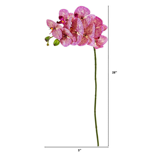28” Orchid Phalaenopsis Artificial Flower Stem (Set of 6) - Tampa Home & Garden Store