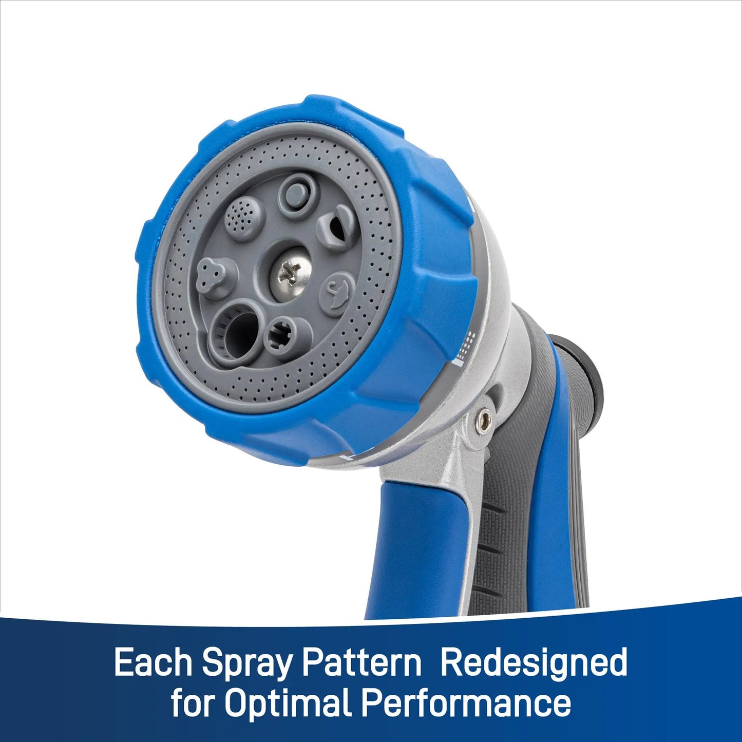 Orbit 7-Pattern Metal Front-Trigger Nozzle blue body with gray spray head Orbit Irrigation on Tampa Home & Garden Store