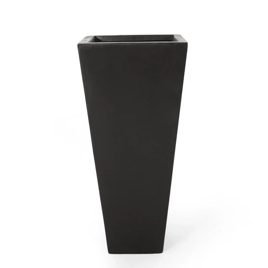 Outdoor Modern Cast Stone Planter black rectangular planter by HouseOfZazla on Tampa Home & Garden Store
