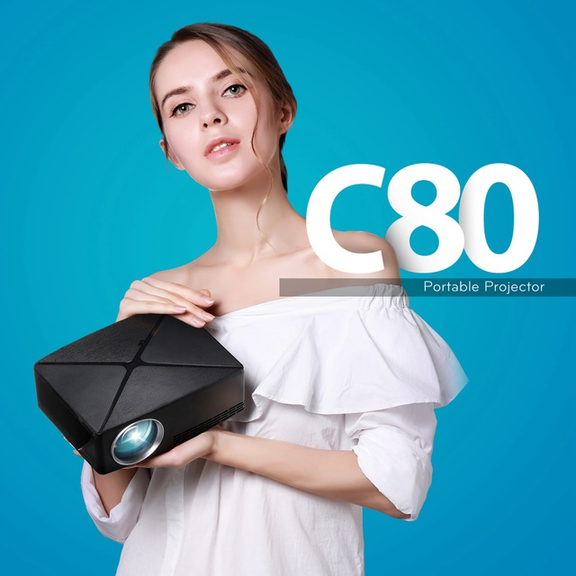 Home desktop projector by My Store C80 portable, black on Tampa Home & Garden Store
