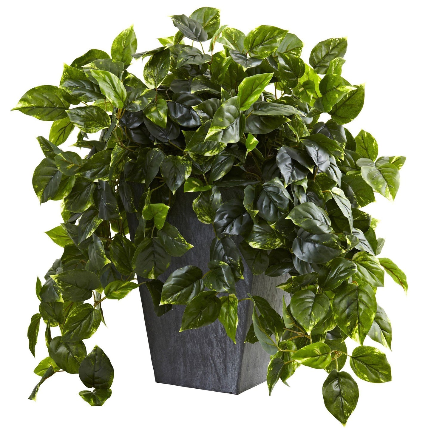 29" Artificial Pothos In Slate Planter UV Resistant (Indoor/Outdoor)" - Tampa Home & Garden Store