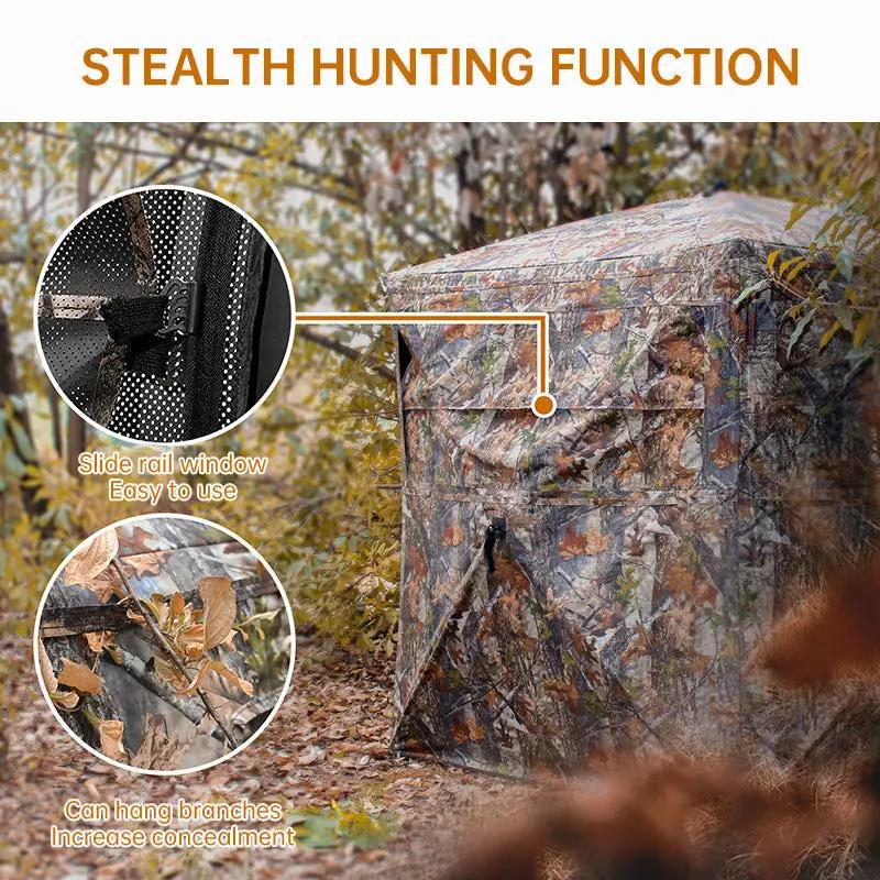 Puesto de Caza Camuflado Transparente para Exteriores - Tienda Pop-Up Camuflada para Caza