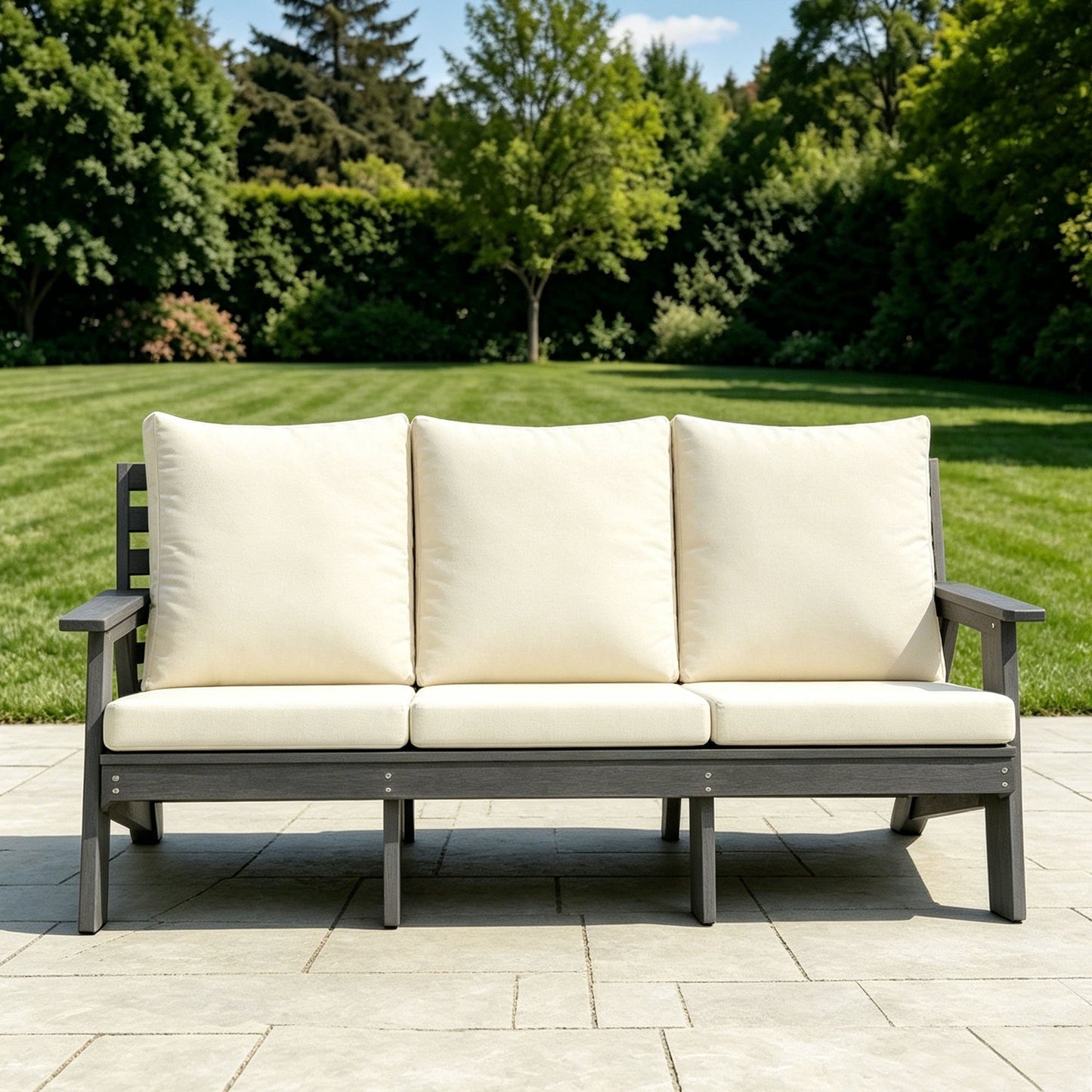 Hips 3 Seater Outdoor Patio Sofa with Cushion