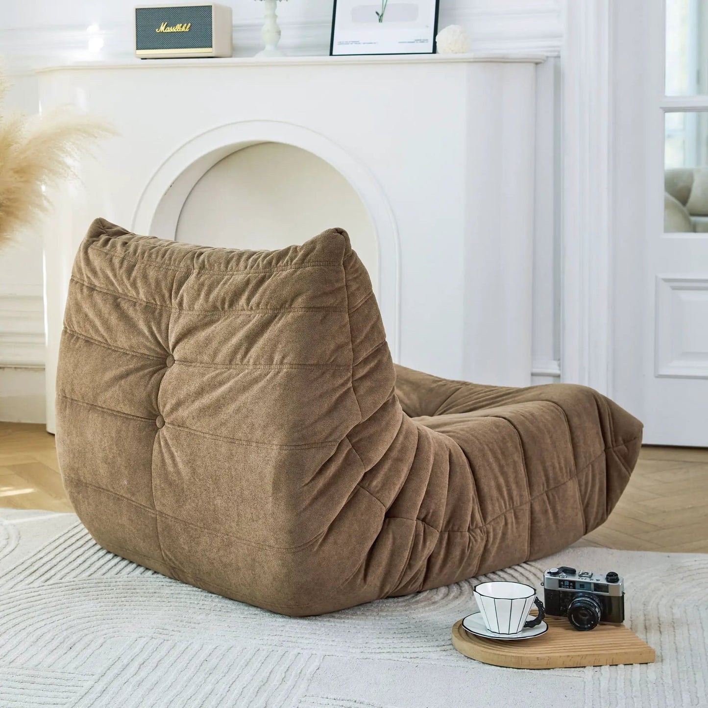 Sofá de suelo tipo puff para adultos, sillón de espuma viscoelástica para el hogar, la oficina, apartamento o sala de juegos