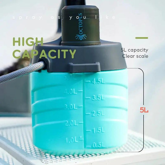 Usb Charging Electric Sprayer turquoise 5L capacity with clear scale on Tampa Home & Garden Store