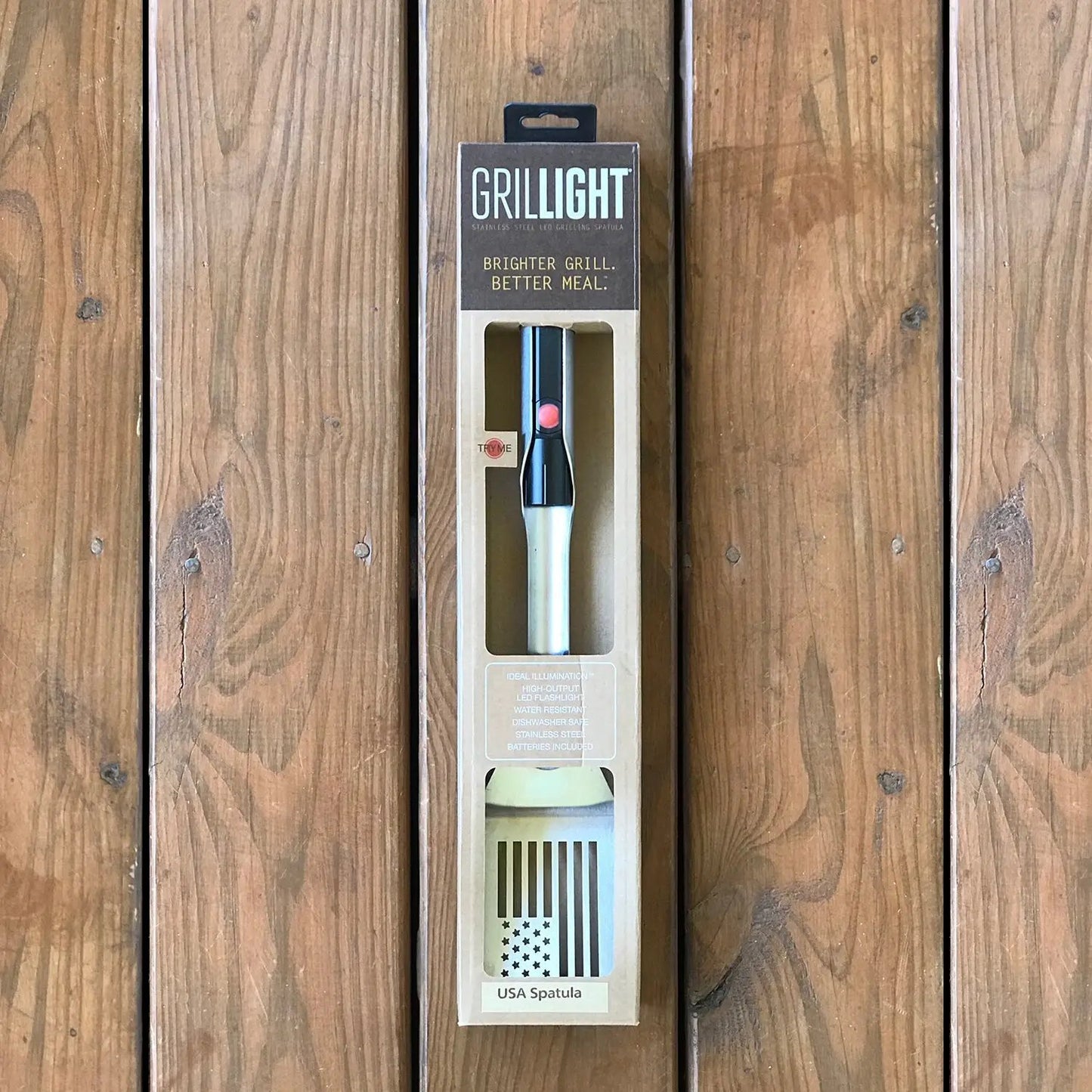 Grill Spatula Texas Lone Star Edition by Grillight stainless steel handle with black grip on Tampa Home & Garden Store