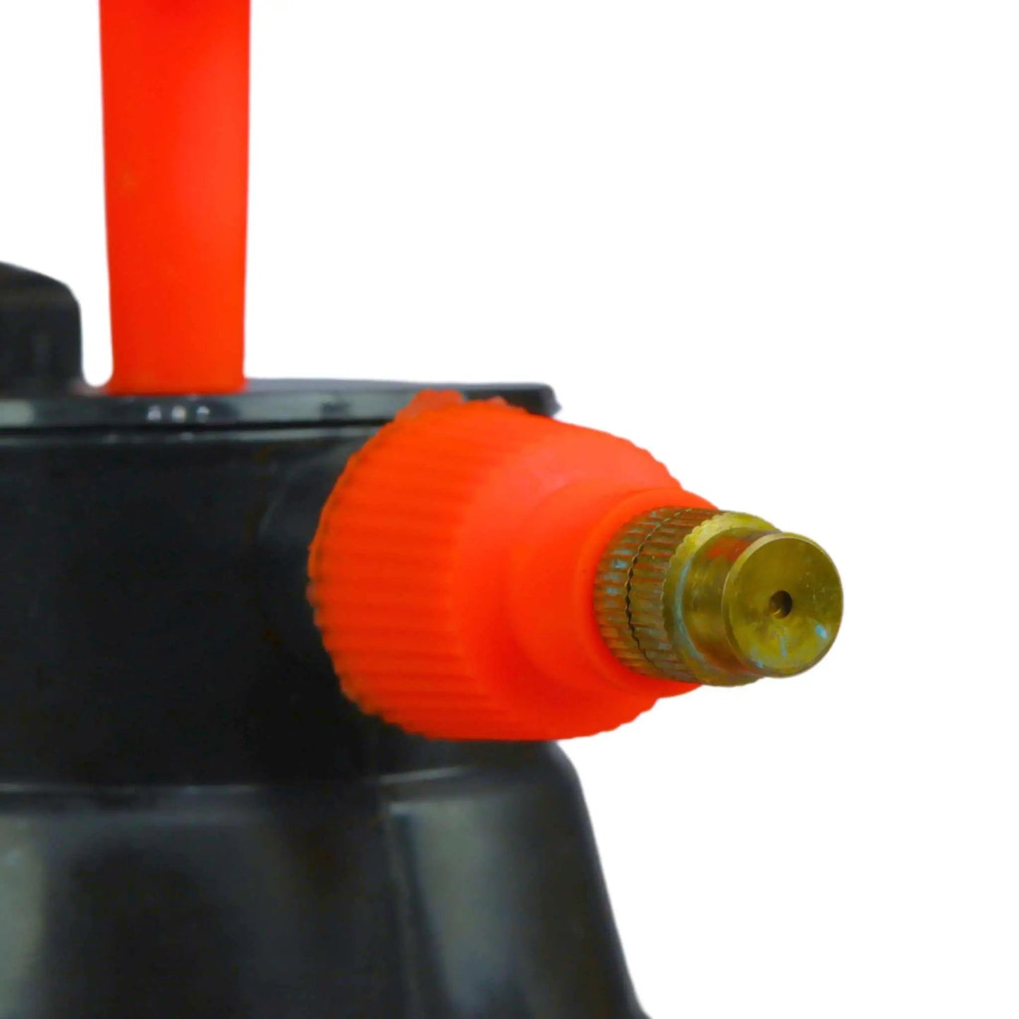 Bootstrap Farmer 2L pressure sprayer with orange handle and brass nozzle on Tampa Home & Garden Store