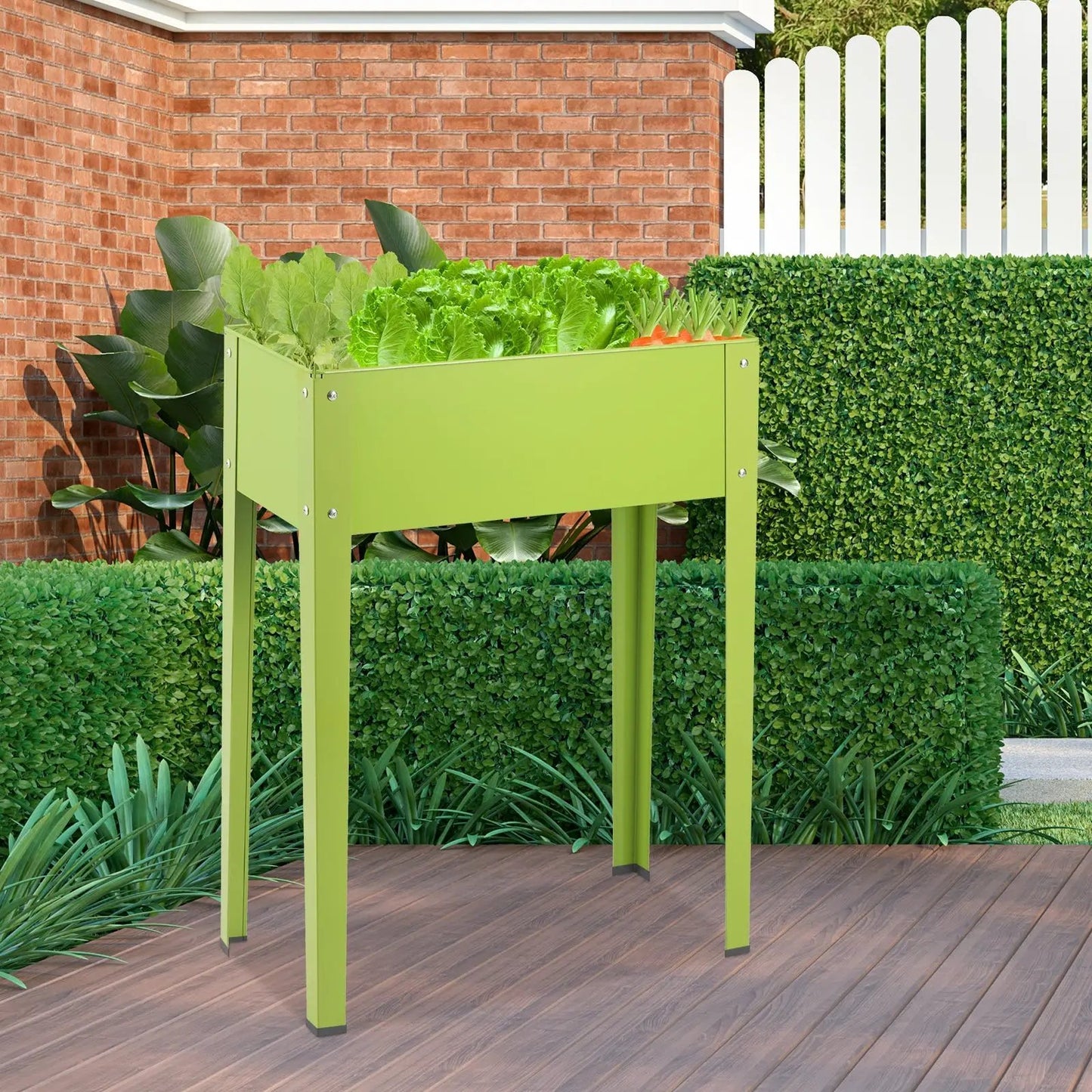24.5 x 12.5 Inch Outdoor Elevated Garden Plant Flower Bed - Tampa Home & Garden Store