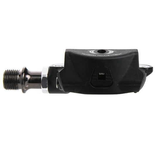 Stevvex clipless delta road bike pedal, black aluminum alloy body with tension adjustment on Tampa Home & Garden Store