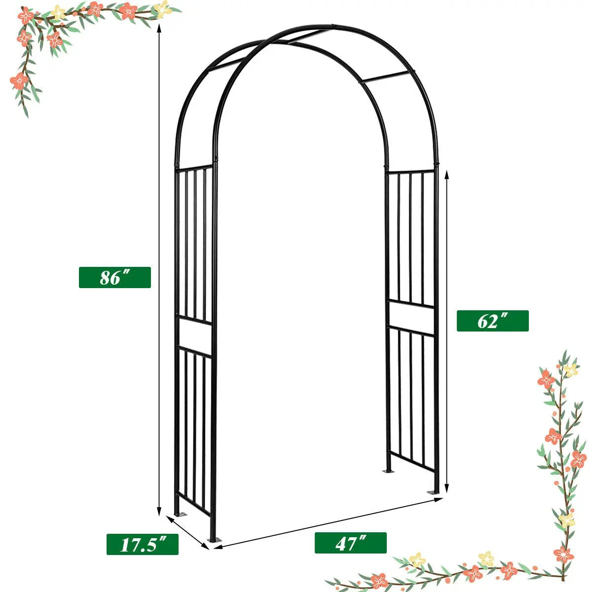 7.2 Feet Garden Decoration Climbing Plants Arch - Tampa Home & Garden Store