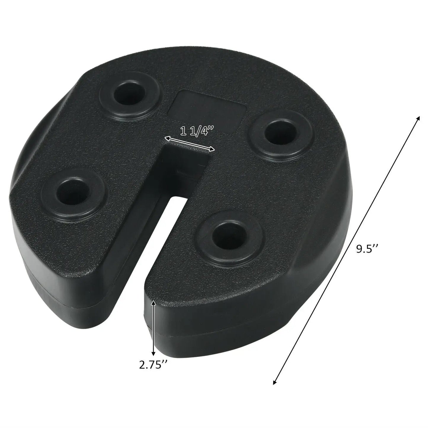 Canopy weights set, four black plastic bases with no-pinch design and four mounting holes on Tampa Home & Garden Store
