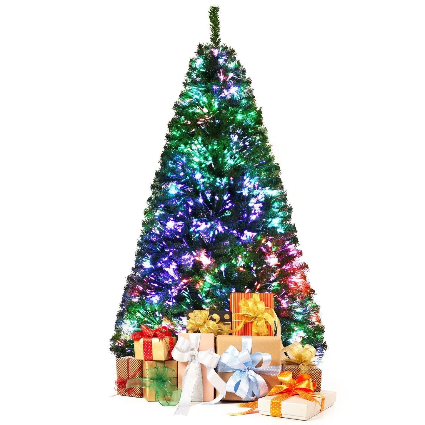 6-Foot Pre-lit Fiber Optic Christmas Tree