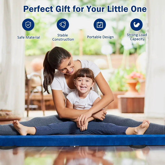 7 Feet Folding Balance Beam with Handles by DirectDeals, blue home gym beam on Tampa Home & Garden Store